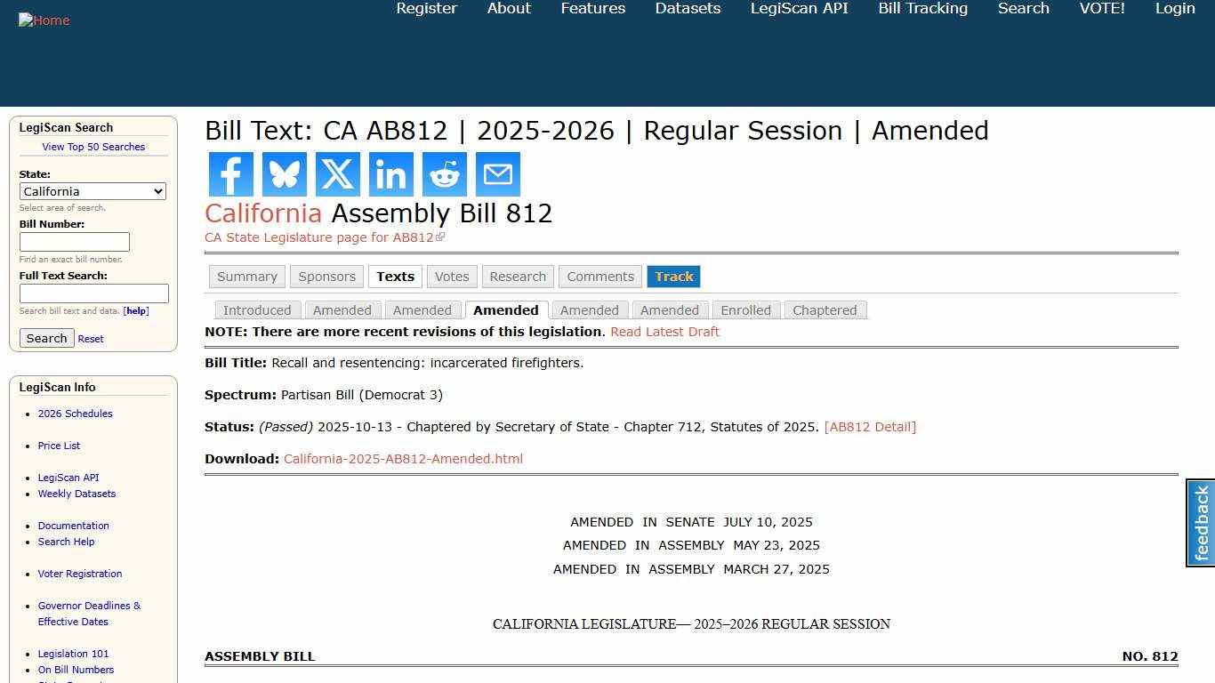 Bill Text: CA AB812 2025-2026 Regular Session Amended LegiScan